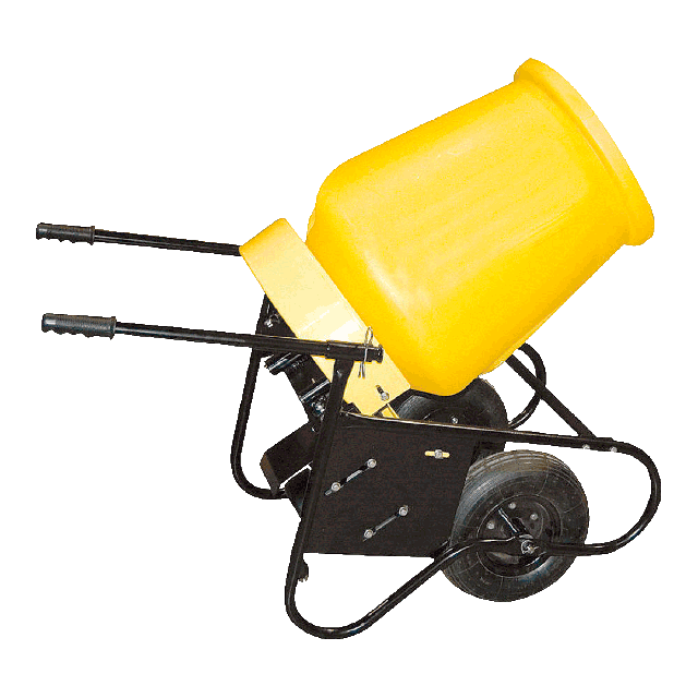 Wheelbarrow concrete mixer 2 cu ft