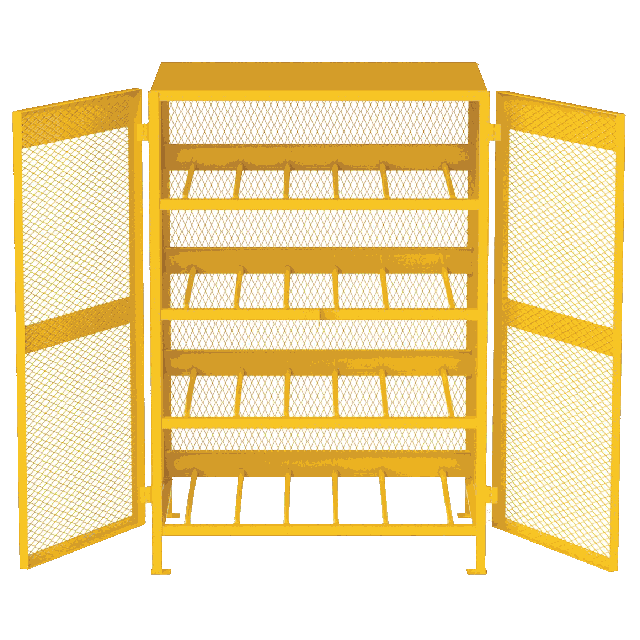 Safety cage for propane 16 bottles 33lb - horizontal