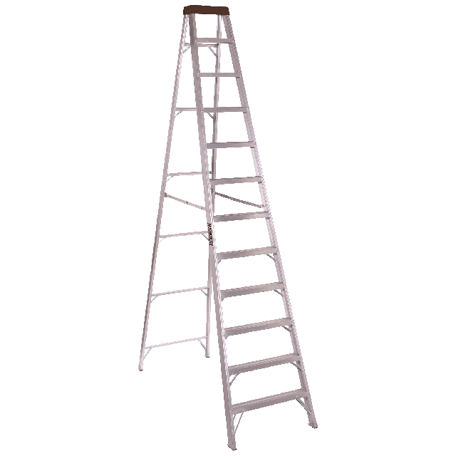 Aluminum step ladder 12 ft
