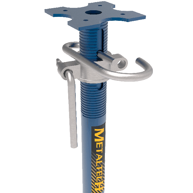 Jack post 10 ft 6 in to 14 ft 10 in - gray 2180 lb to 4400 lb